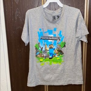 Boys MindCraft T-shirt Size large